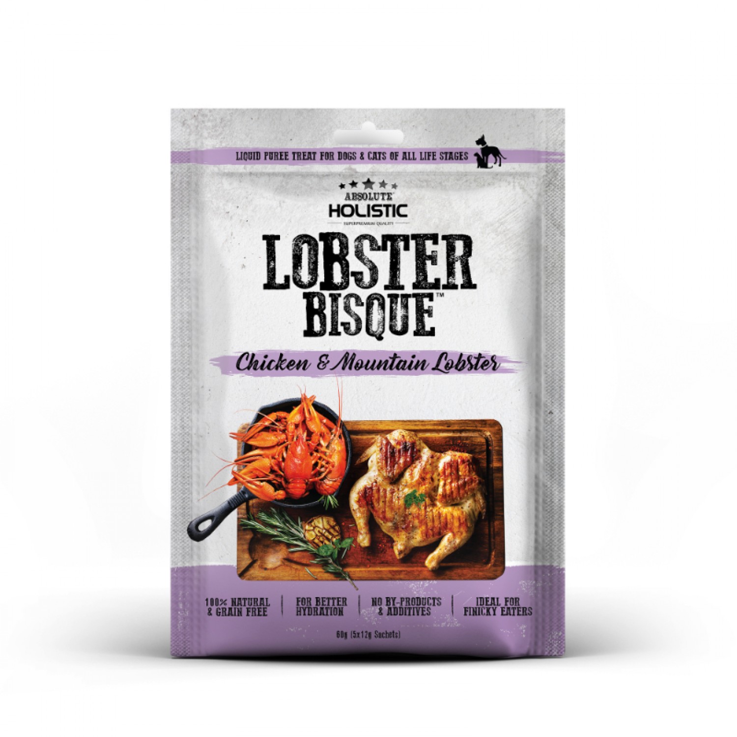 Absolute Chicken ABSOLUTE HOLISTIC BISQUE CHICKEN& LOBSTER 60g