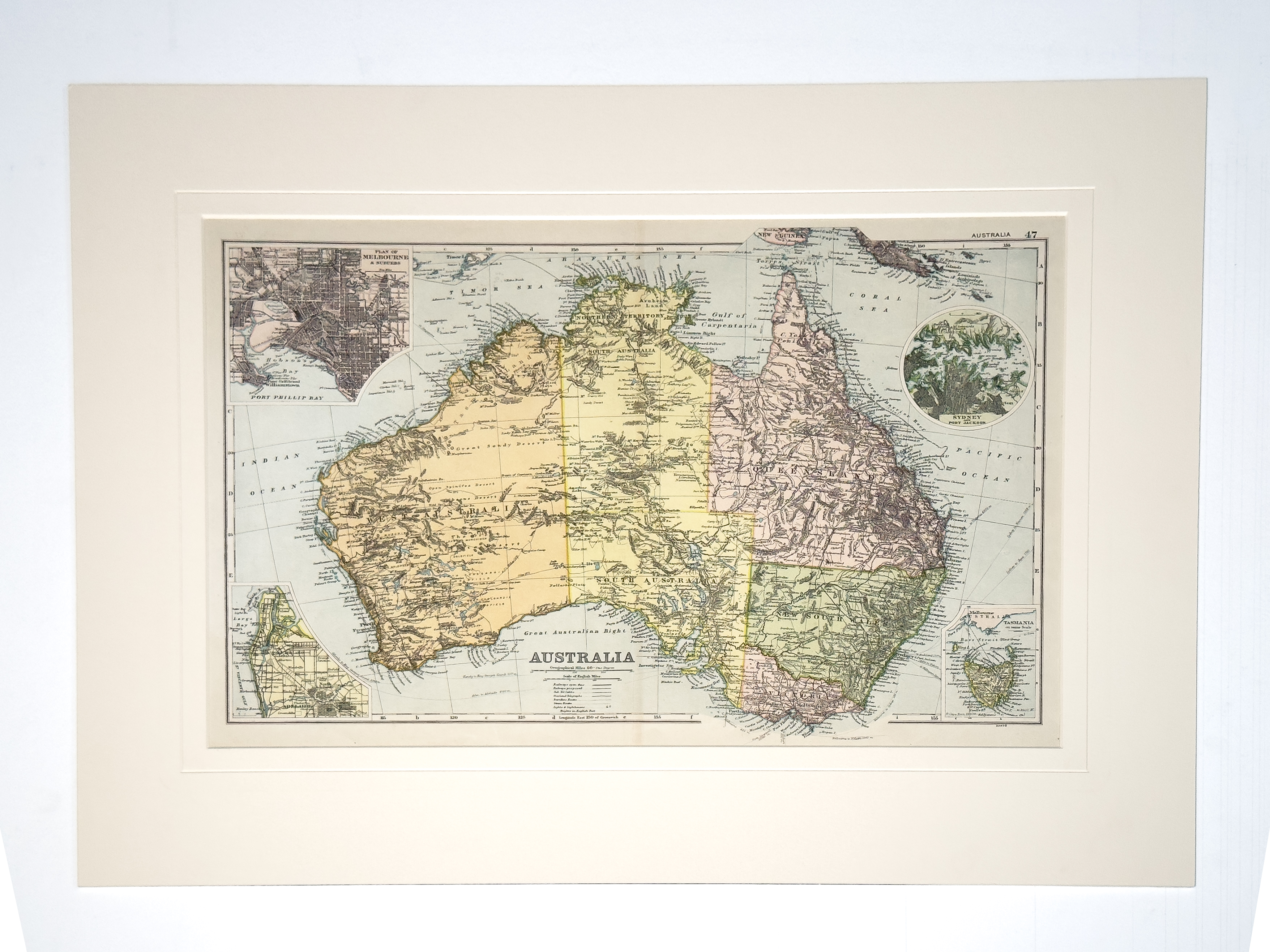 ヴィンテージマップ 額縁付き古地図 イタリア製 古地図 オールドマップ